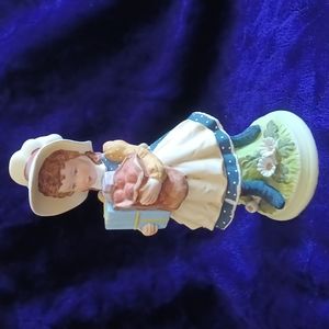 Vintage Holly Hobbie Porcelain Girl with Gifts.